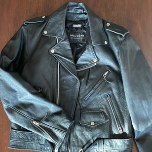 100% Leather Mens Biker Jacket
